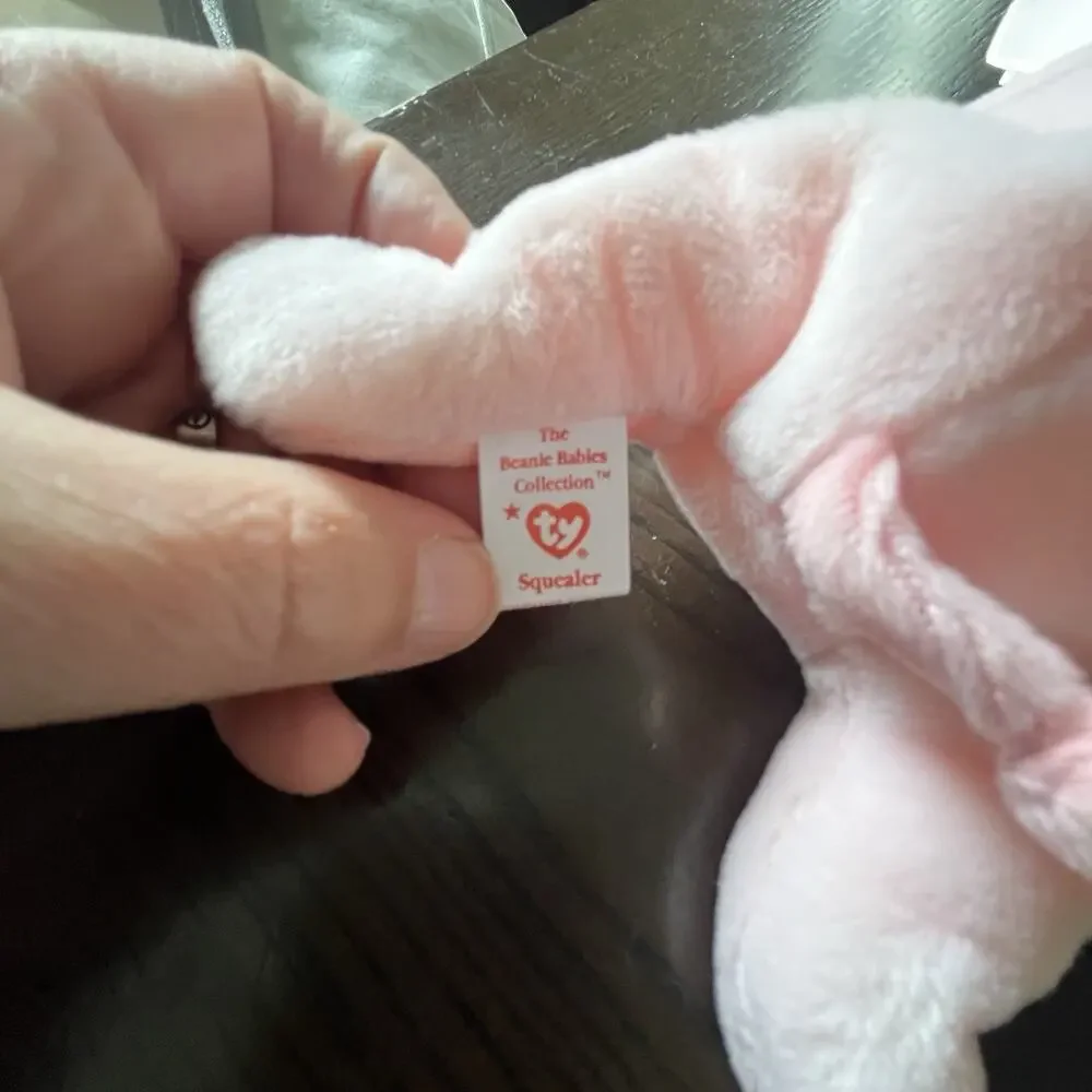 Beanie Baby Squealer Pig TY Tag Errors & PVC Pellets 1993 Excellent Condition